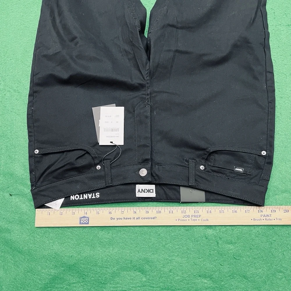 DKNY Ultimate Stretch Slim Fit Pants Stanton Mens Size 36 X 32 Black